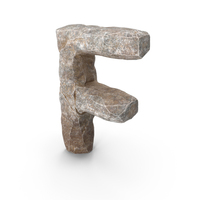 Rock Letter F PNG & PSD Images