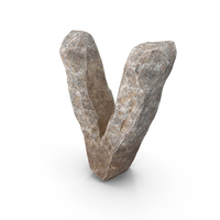 Rock Letter V PNG & PSD Images