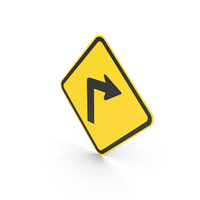 Brazilian Sharp Curve To Right Sign PNG & PSD Images