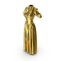 Corset Dress  Gold PNG & PSD Images