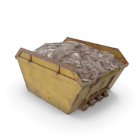 Skip Dumpster With Rubble PNG & PSD Images