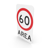 Australian Sign Speed Limit Zone Area 60 PNG & PSD Images