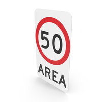 Australian Sign Speed Limit Zone Area 50 PNG & PSD Images