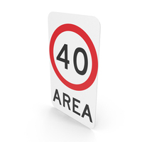 Australian Sign Speed Limit Zone Area 40 PNG & PSD Images
