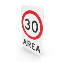 Australian Sign Speed Limit Zone Area 30 PNG & PSD Images