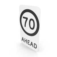 Australian Sign Speed Limit Ahead 70 PNG & PSD Images