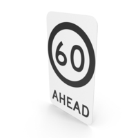 Australian Sign Speed Limit Ahead 60 PNG & PSD Images