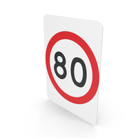Australian Sign Speed Limit 80 PNG & PSD Images