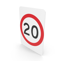 Australian Sign Speed Limit 20 PNG & PSD Images