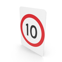 Australian Sign Speed Limit 10 PNG & PSD Images