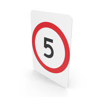 Australian Sign Speed Limit 5 PNG & PSD Images