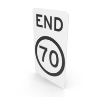 Australian Sign End of 70 Speed Limit PNG & PSD Images