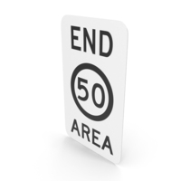 Australian Sign End of 50 Speed Limit Zone Area PNG & PSD Images
