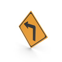 Japanese Sign Sharp Curve To The Left PNG & PSD Images