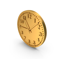 Gold Wall Clock Icon PNG & PSD Images