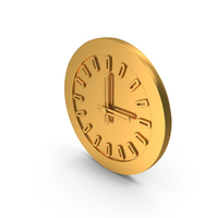 Gold Wall Clock Icon PNG & PSD Images