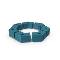 Heptagon Metal Blue PNG & PSD Images