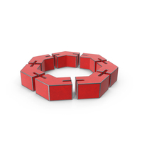 Heptagon Steel Painted Red PNG & PSD Images
