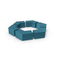 Hexagon Metal Blue PNG & PSD Images