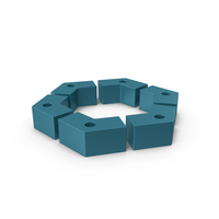 Hexagon Metal Blue PNG & PSD Images