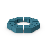 Octagon Metal Blue PNG & PSD Images