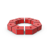 Octagon Steel Painted Red PNG & PSD Images