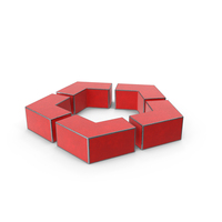 Pentagon Steel Painted Red PNG & PSD Images