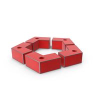 Pentagon Steel Painted Red PNG & PSD Images