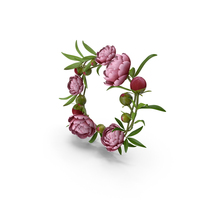 Red Peony Wreath PNG & PSD Images