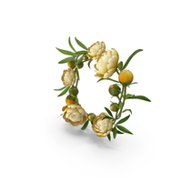 Yellow Peony Wreath PNG & PSD Images