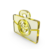 Glass Dollar Suitcase Symbol PNG & PSD Images