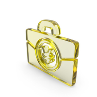 Glass Yen Suitcase Symbol PNG & PSD Images