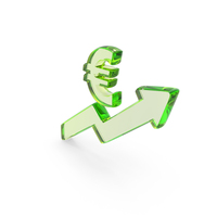 Euro Price Rise Symbol Glass PNG & PSD Images