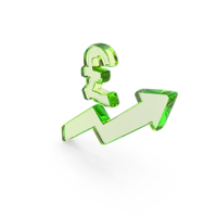 Pound Price Rise Symbol Glass PNG & PSD Images