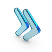 Glass Right Double Arrow Symbol PNG & PSD Images