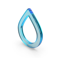 Glass Water Drop Symbol PNG & PSD Images