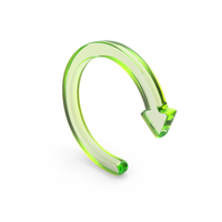 Circular Glass Arrow Symbol PNG & PSD Images