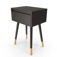Bedside Table Black PNG & PSD Images