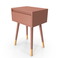 Bedside Table Terracotta PNG & PSD Images