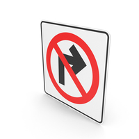 Mexican Sign Right Turn Prohibited PNG & PSD Images