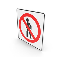 Mexican Sign Pedestrians Prohibited PNG & PSD Images