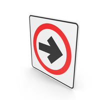 Mexican Sign Mandatory Direction of Traffic PNG & PSD Images