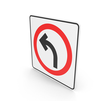 Mexican Sign Left Turn Only PNG & PSD Images