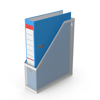 Blue Document Storage Binder in File Holder PNG & PSD Images
