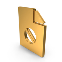 Gold Blocked Document Icon PNG & PSD Images