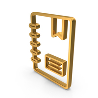 Dairy Phone Contact Book Icon Gold PNG & PSD Images