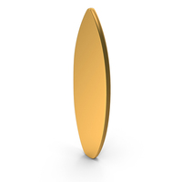 Gold Water Surfboard Icon PNG & PSD Images