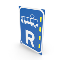 South African Sign Reserved Lane For Trams PNG & PSD Images