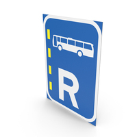 South African Sign Reserved Lane for Buses PNG & PSD Images