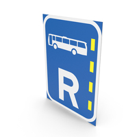 South African Sign Reserved Lane for Buses PNG & PSD Images